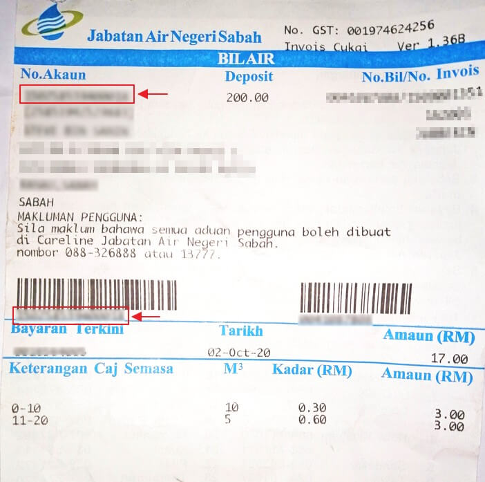 26 Contoh No Akaun Bil Air Sabah 2022 - Asuransi Indonesia