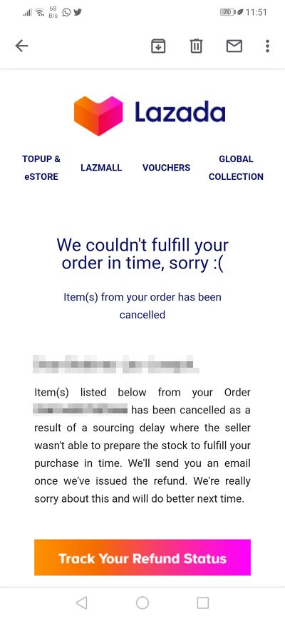 email lazada refund duit