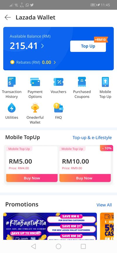 paparan lazada wallet