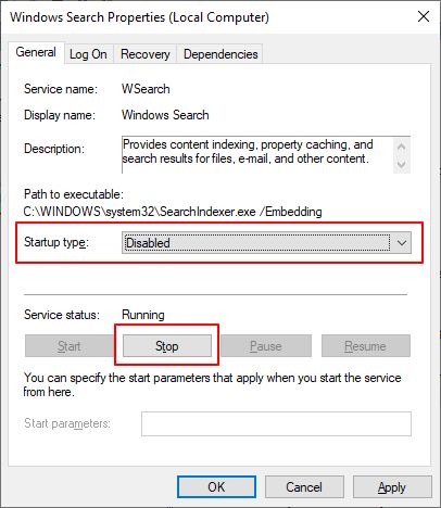 windows search services