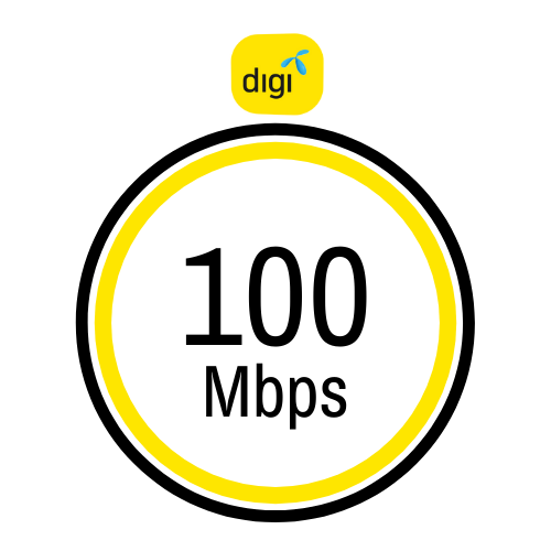 Pakej internet rumah Digi 100Mbps