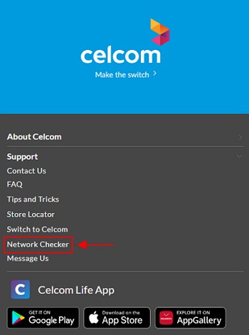 network checker untuk celcom