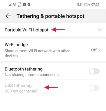 setting hotspot di hp untuk internet