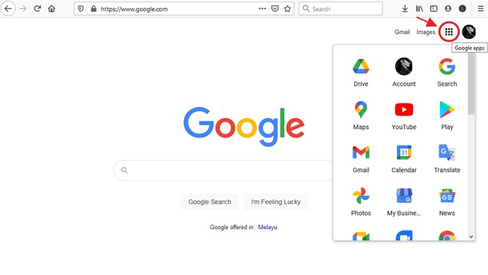 butang google apps