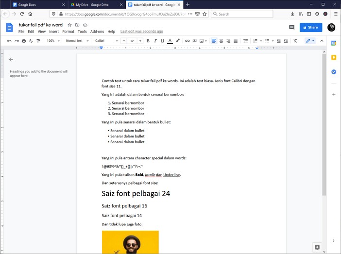 fail dibuka guna google docs