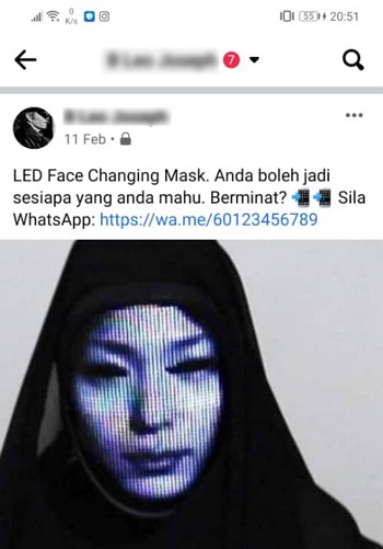 contoh post yang nak di pin kan