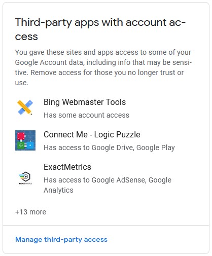 Third-party apps with account access