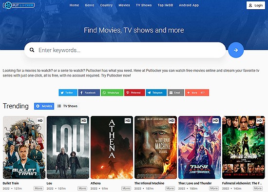 laman web putlocker untuk koleksi movie percuma