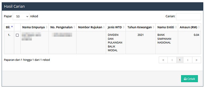 contoh rekod wang tidak dituntut