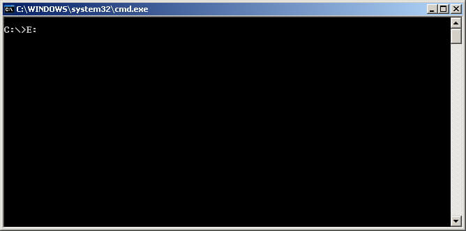 Contoh paparan command prompt @ cmd.exe