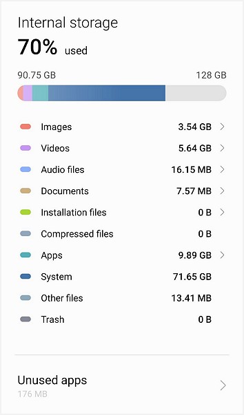 internal storage dalam handphone android