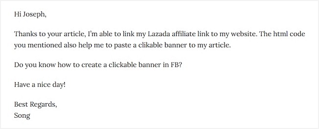 soalan daripada pembaca berkenaan cara untuk letak link dalam banner facebook