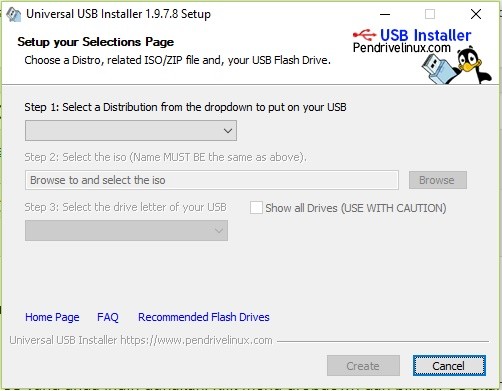 setting uui untuk pasang os dalam pendrive