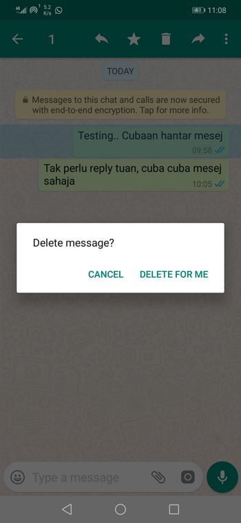 whatsapp lebih sejam