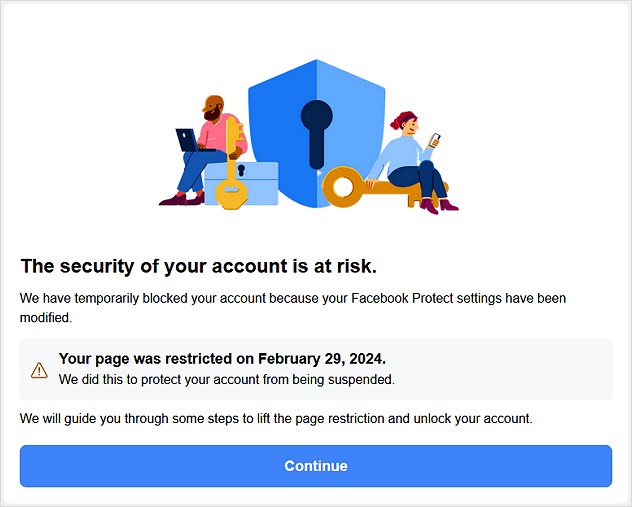 paparan teknik phishing di facebook warning